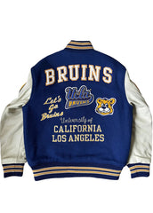 UCLA Bruins Varsity Jacket Men Navy Blue Wool & Leather Sleeve Western College Jacket | The Western Jacket