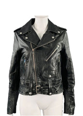 Women’s Classic Black Genuine Leather Biker Jacket – The Western Jacket