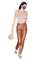 Women's High-Waist Genuine Leather Pants – The Western Jacket