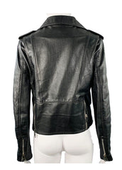 Women’s Classic Black Genuine Leather Biker Jacket – The Western Jacket