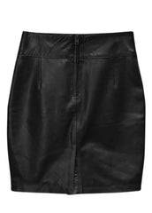 Women’s Genuine Leather Mini Skirt – Premium Black by The Western Jacket