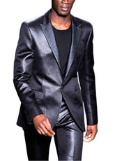 Men's Premium Black Leather Suit Set