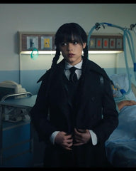 Wednesday Black Trench Coat