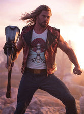 Men’s Red Biker Leather Vest with Studded Back – Premium Motorcycle Style | The Western Jacket