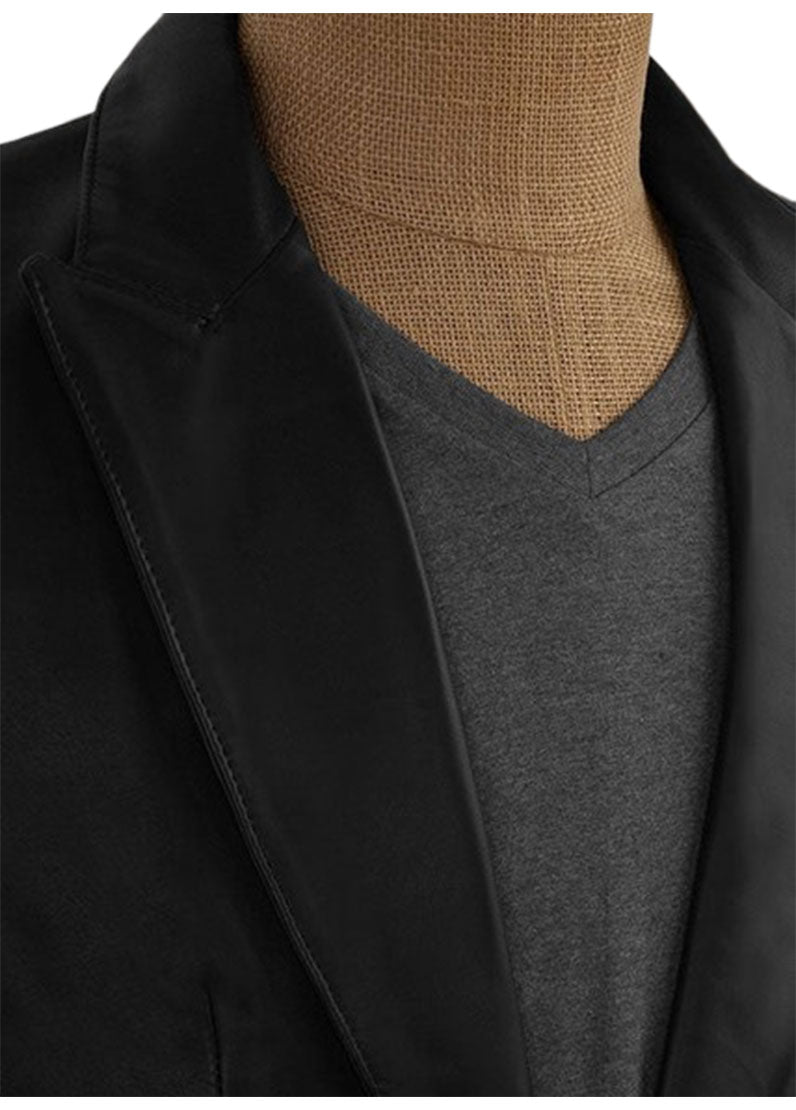 Men's Premium Black Leather Suit Set