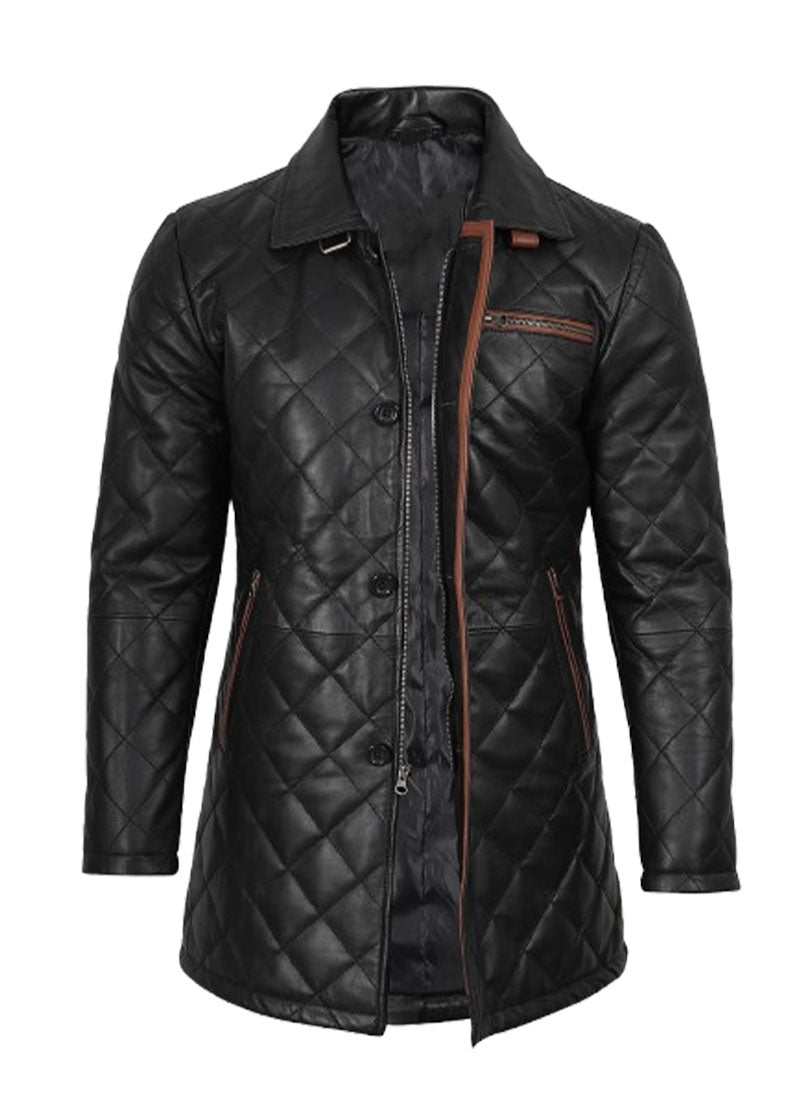 Men’s Real Leather Long Coat – The Western Jacket