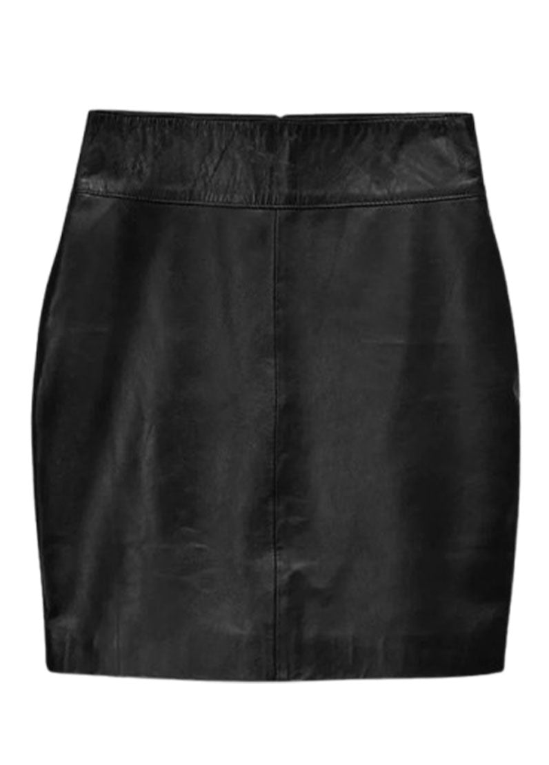 Women’s Genuine Leather Mini Skirt – Premium Black by The Western Jacket
