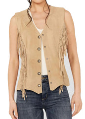 Women’s Western Fringe Suede Vest – Boho Cowgirl Style | The Western Jacket