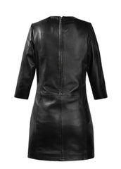 Women’s Black Genuine Leather Mini Dress | The Western Jacket