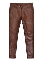 Men's Classic Brown Leather Suit