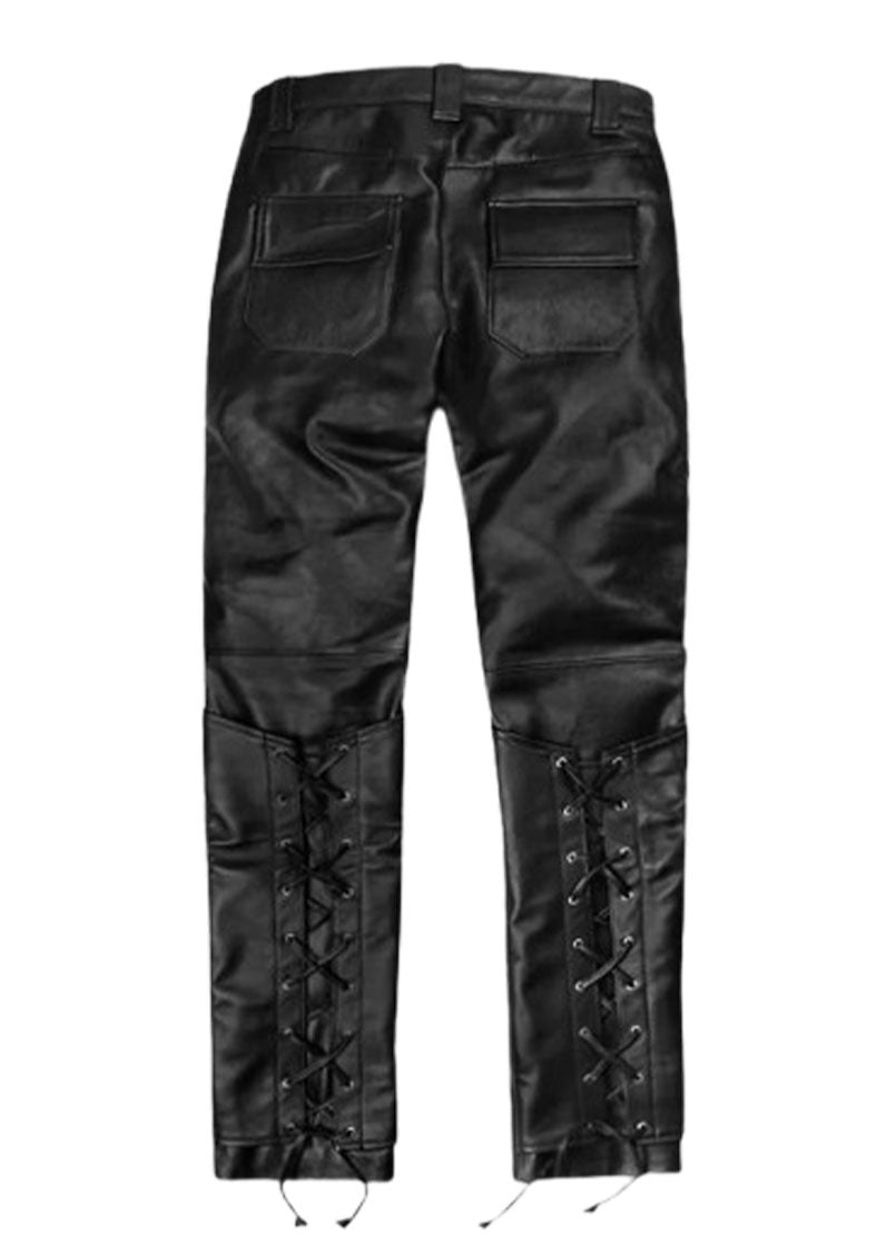 Men’s Genuine Leather Biker Pant – The Western Jacket