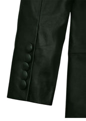 Women’s Genuine Leather Long Coat – Elegant Black Trench by The Western Jacket