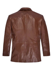 Men's Classic Brown Leather Suit