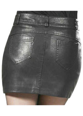 Genuine Leather Women’s Mini Skirt | High Waist Fashion Skirt by The Western Jacket